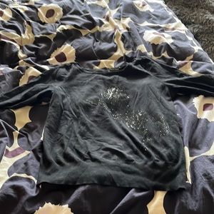 White House black market black sweater with unicorn - L